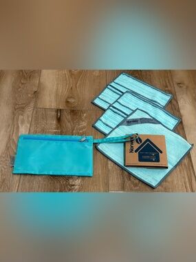 3 PACK NORWEX BODY & FACE PACK W/ BACLOCK TEAL STRIPED & GRAB & GO WRISTLET NEW